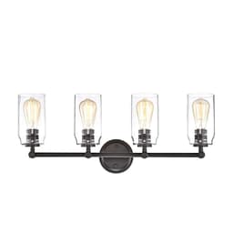 image-CHLOE Lighting JOYCE Contemporary 4 Light Rubbed Bronze Bath Vanity Fixture 28" Width