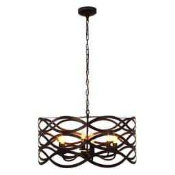 image-CAPELLA Transitional 6 Light Oil Rubbed Bronze Ceiling Pendant 24" Wide