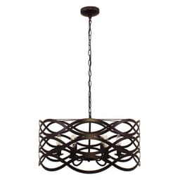 image-CAPELLA Transitional 6 Light Oil Rubbed Bronze Ceiling Pendant 24" Wide