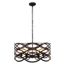 image-CAPELLA Transitional 6 Light Oil Rubbed Bronze Ceiling Pendant 24" Wide