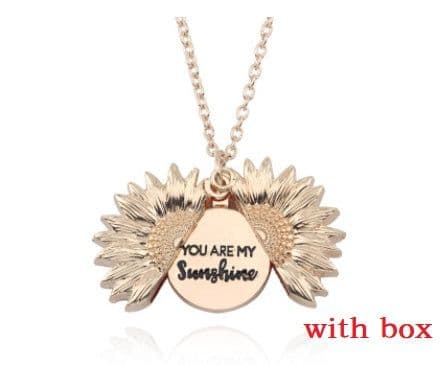 image-Sunflower Double Lettering Necklace