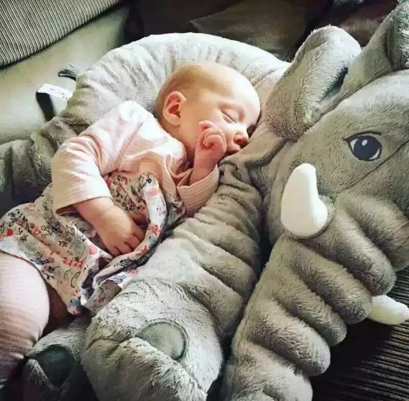 image-Plush Elephant Toy Pillow - Yellow Short Plush