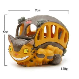 image-Cartoon Resin Cat Collecting Fruit - Blue Jicha Design