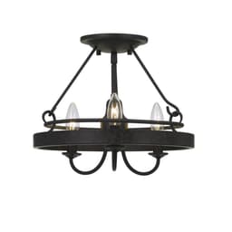 image-60W X 3 Helena Metal 2 In 1 Pendant/Semi Flush Mount Fixture