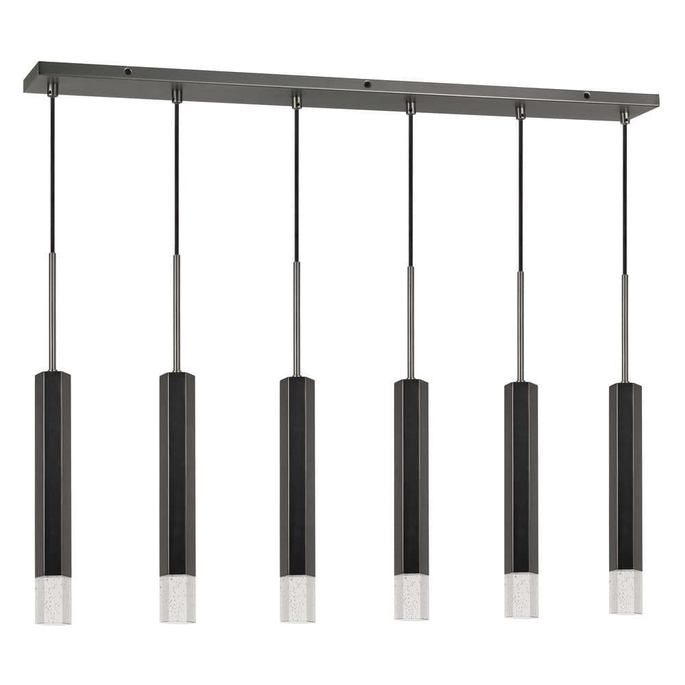 image-Troy Integrated Led Dimmable Hexagon Aluminum Casted 6 Lights Pendant