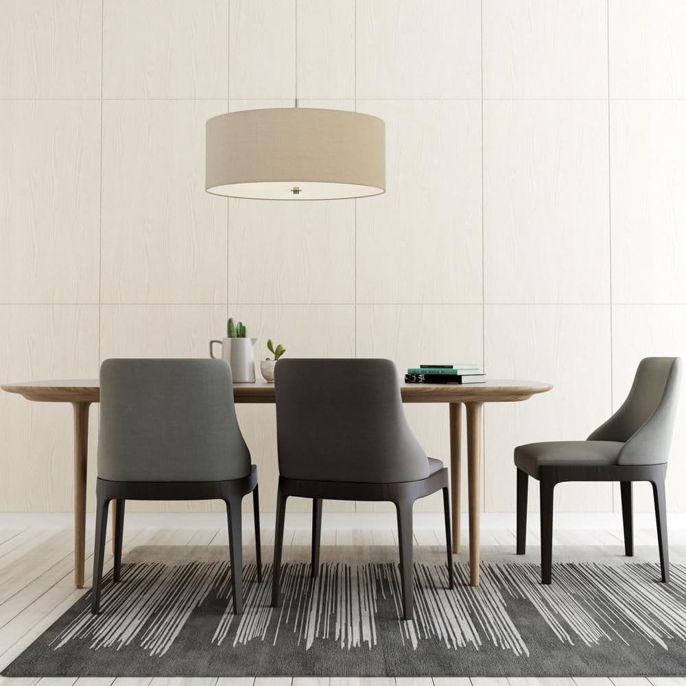image-60W X 3 Addison Drum Pendant Fixture. Dia:24"