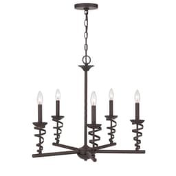 image-60W x 5 Forbach metal chandelier (Edison Bulbs are included)