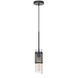 image-60W Savona double layer glass/metal mini pendant with mesh metal shade