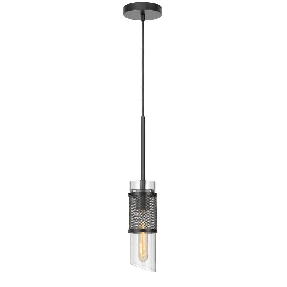 image-60W Savona double layer glass/metal mini pendant with mesh metal shade