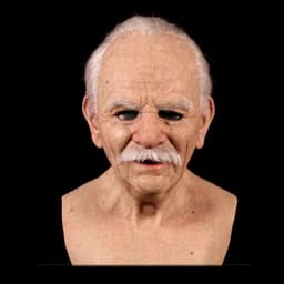 image-Old man mask white hair white beard headgear halloween