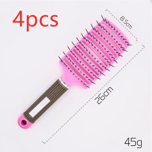 image-Bristle Hair Brush - Detangler Massage Comb