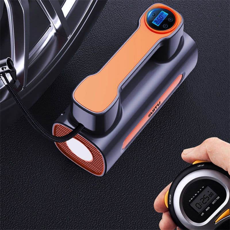 image-Tire Inflator 12V DC Portable Compressor Electric DC Auto Tire Pumps For Car Tires