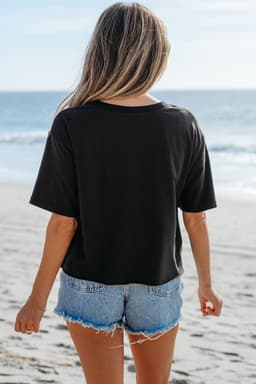 image-Black Checkerboard Peace Sign T-Shirt