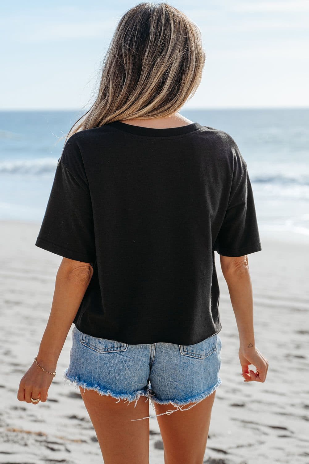 image-Black Checkerboard Peace Sign T-Shirt