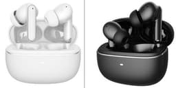 image-Wireless Bluetooth Noise Reduction In-ear Headphones - White/Black ANC