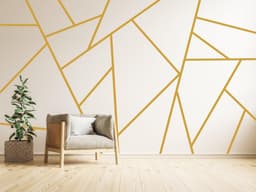 image-Gold Thin Line Stickers - Geometric Peel And Stick Stripe Wall Decals For Bedroom Decor