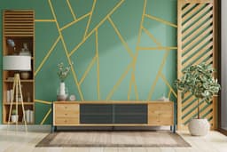 image-Gold Thin Line Stickers - Geometric Peel And Stick Stripe Wall Decals For Bedroom Decor