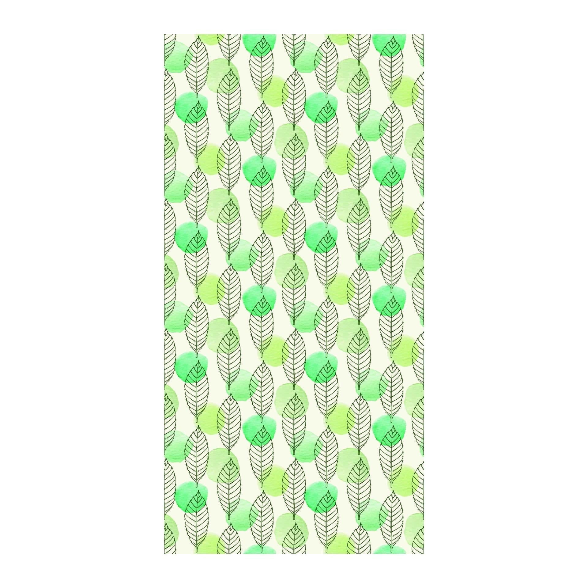 image-Leaf Window Privacy Glass Film - Frosted Etched Decorative Sticker For Covering Door