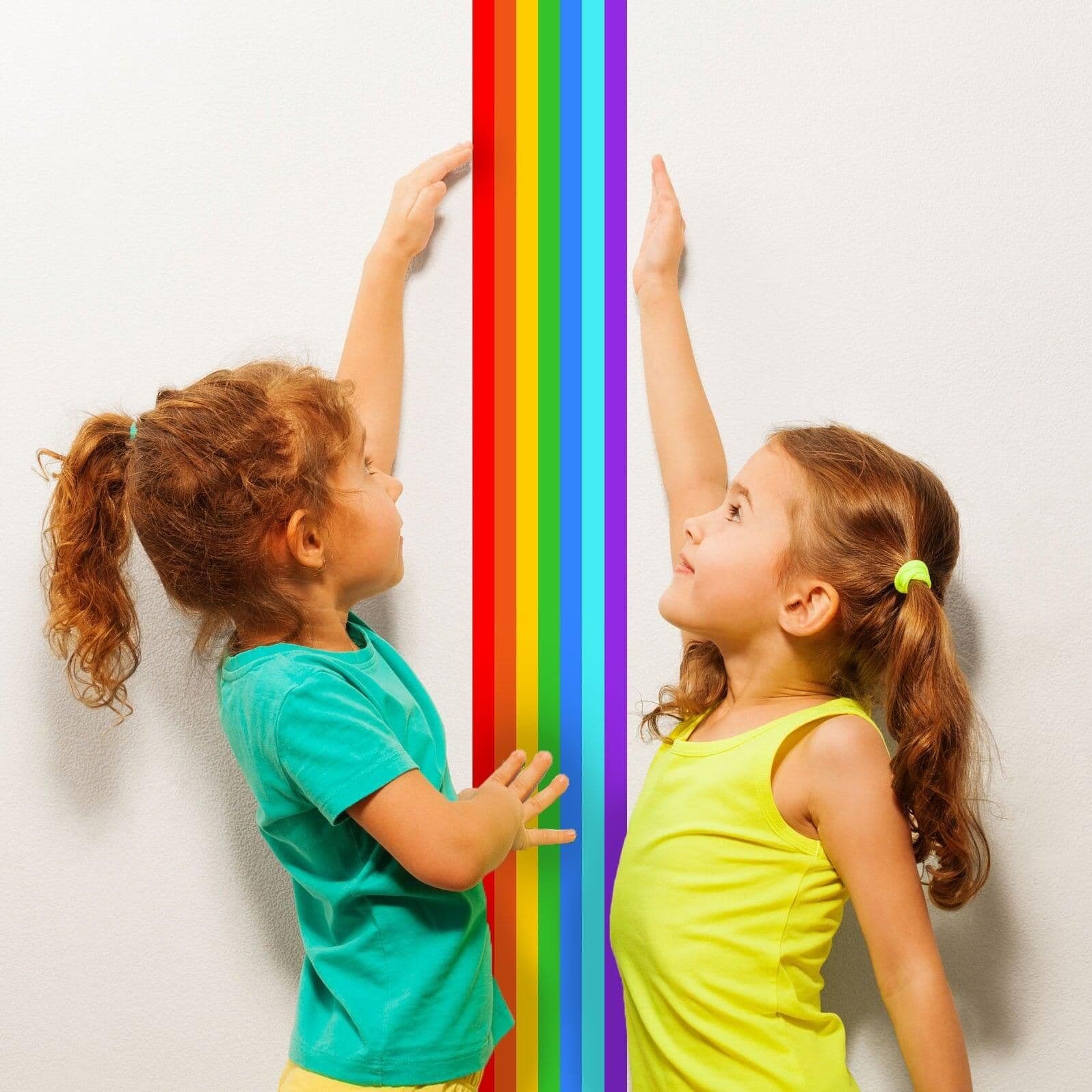 image-Rainbow Border Sticker - Ranbows Theme Stick Stripe Tape Decor