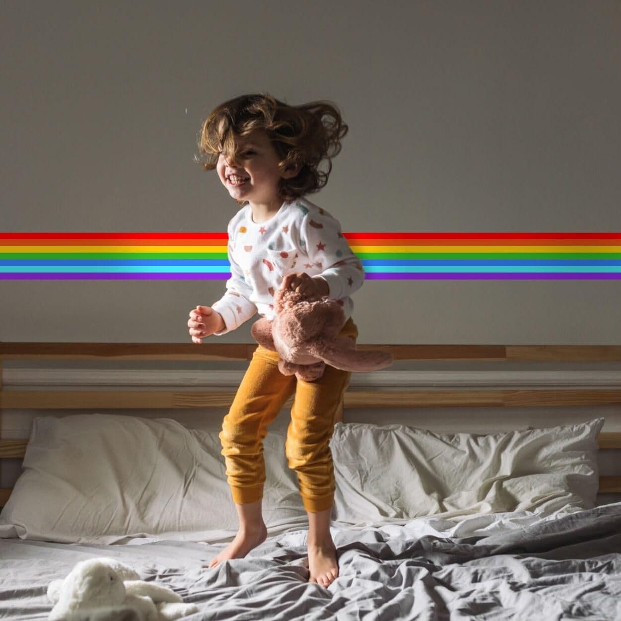 image-Rainbow Border Sticker - Ranbows Theme Stick Stripe Tape Decor
