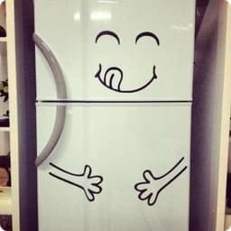 image-Kitchen Fridge Door Vinyl Cute Sticker - The Funny Die Cut Set Art Food Refrigerator Freezer Decal