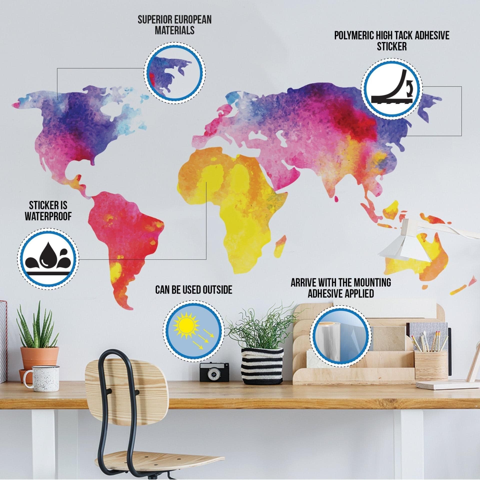 image-3d Space Bridge Floor Vinyl Decal - Bathroom Living Room Flooring Galaxy Decals Stick Peel Decor Stickers Decoration Kids Classroom Sticker