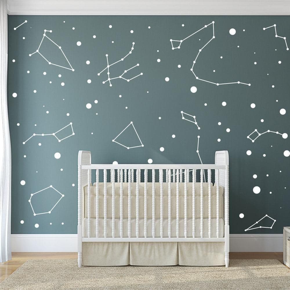 image-Constellation Stickers Zodiac Wallpaper Sticker - Star Stickers For Wall - 79 x 79 inches (200 x 200 cm))