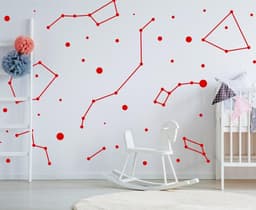 image-Constellation Stickers Zodiac Wallpaper Sticker - Star Stickers For Wall - 79 x 79 inches (200 x 200 cm))