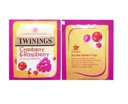 image-Twinings Cranberry & Raspberry Fruit Tea Bags Individually Enveloped Tagged UK