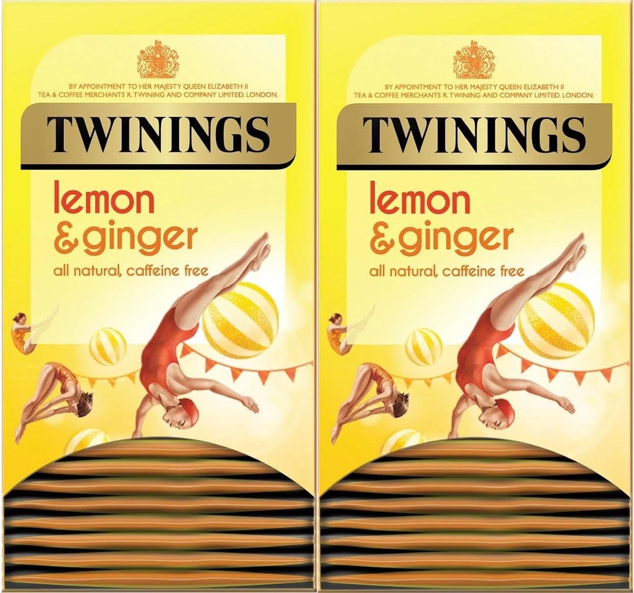 image-Twinings Lemon & Ginger Tea Bags Individually Enveloped Tagged Healthy Sachets