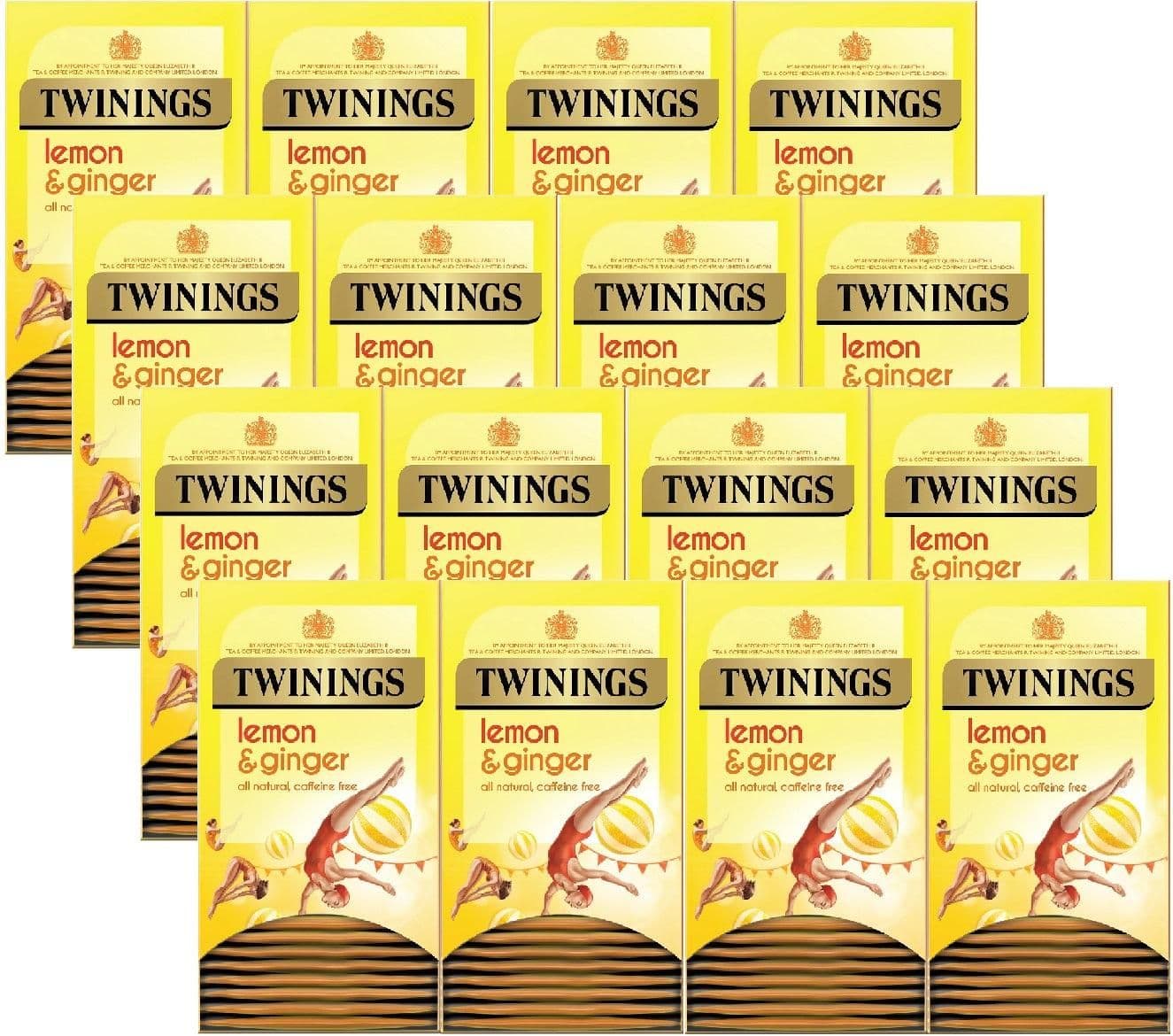 image-Twinings Lemon & Ginger Tea Bags Individually Enveloped Tagged Healthy Sachets