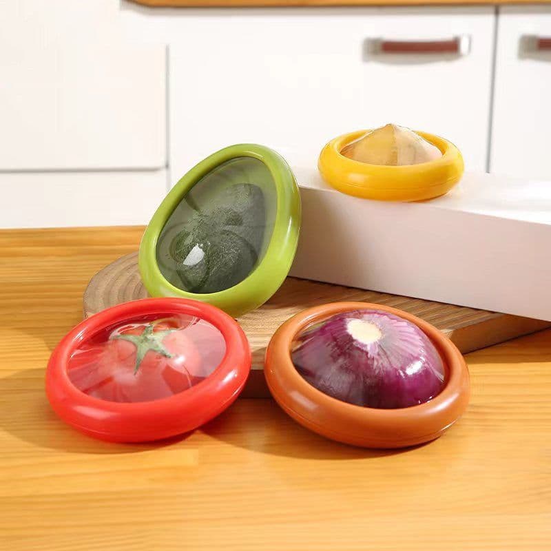 image-Transparent Film Fruit And Vegetable Fresh-keeping Box Set Kitchen Tools