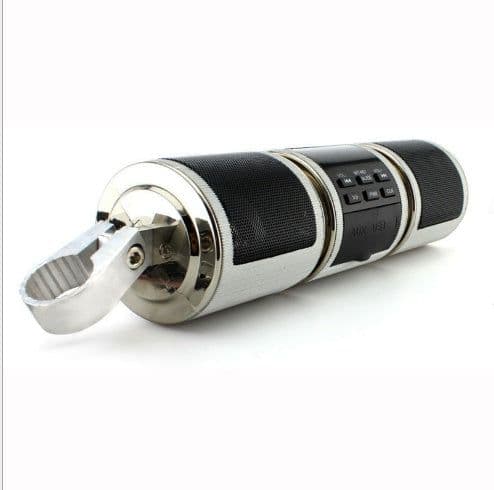 image-Motorcycle Bluetooth Music Player MP3 Motorcycle Stereo Speaker FM Radio Adjustable LED Screen