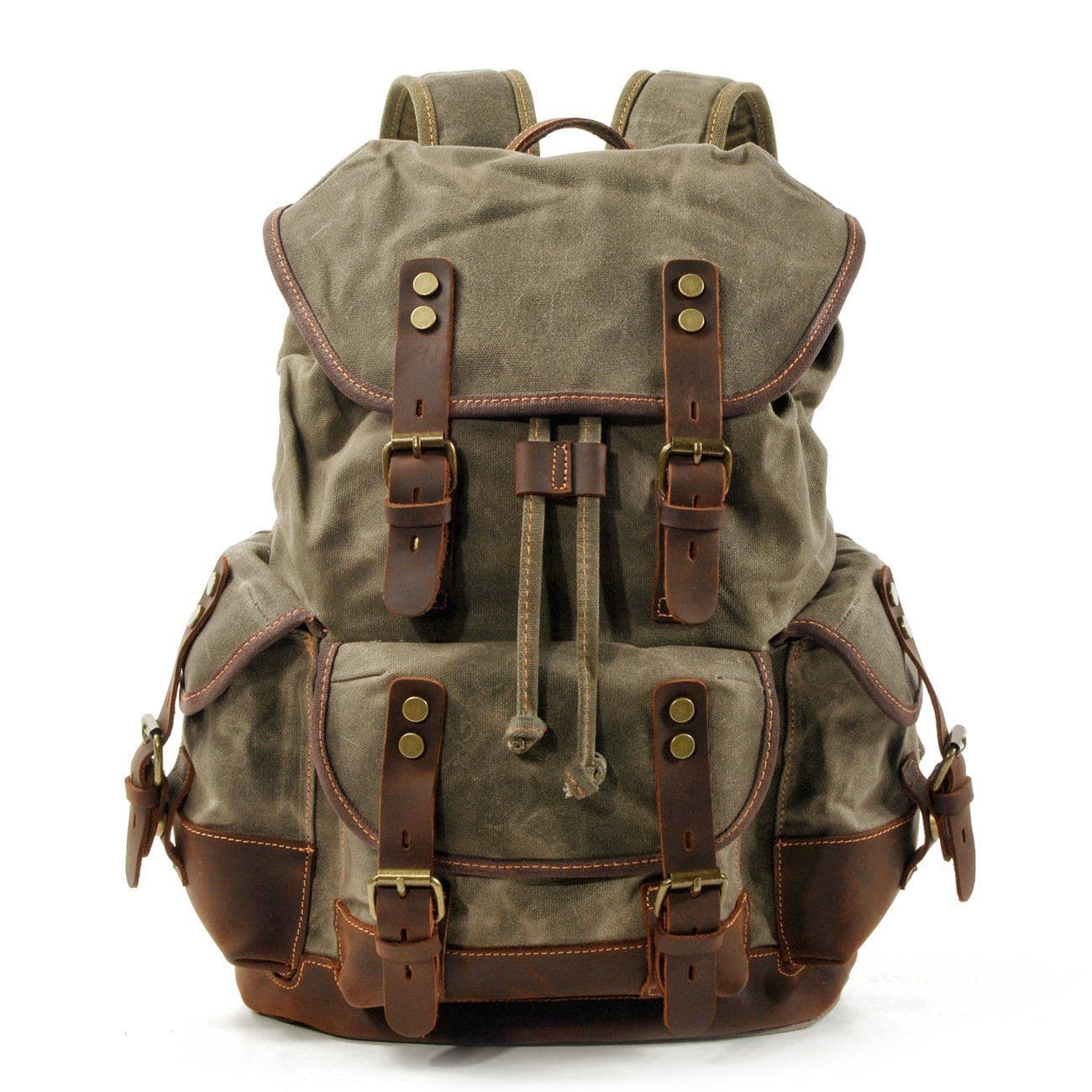image-High Quality Canvas Stitching Mountaineering Backpack
