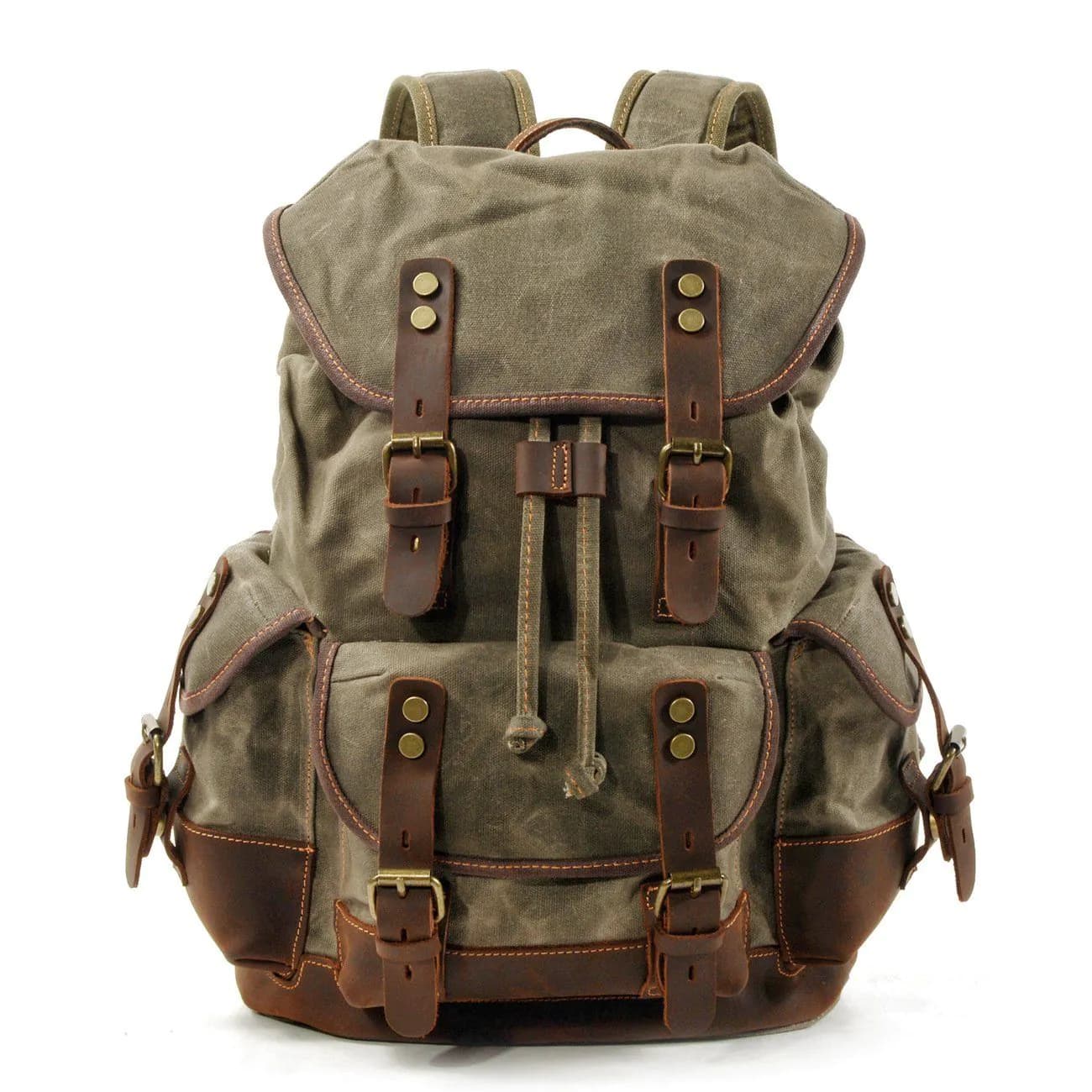 image-High Quality Canvas Stitching Mountaineering Backpack