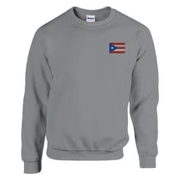 image-Sweat-shirt Drapeau de Porto Rico en broderie