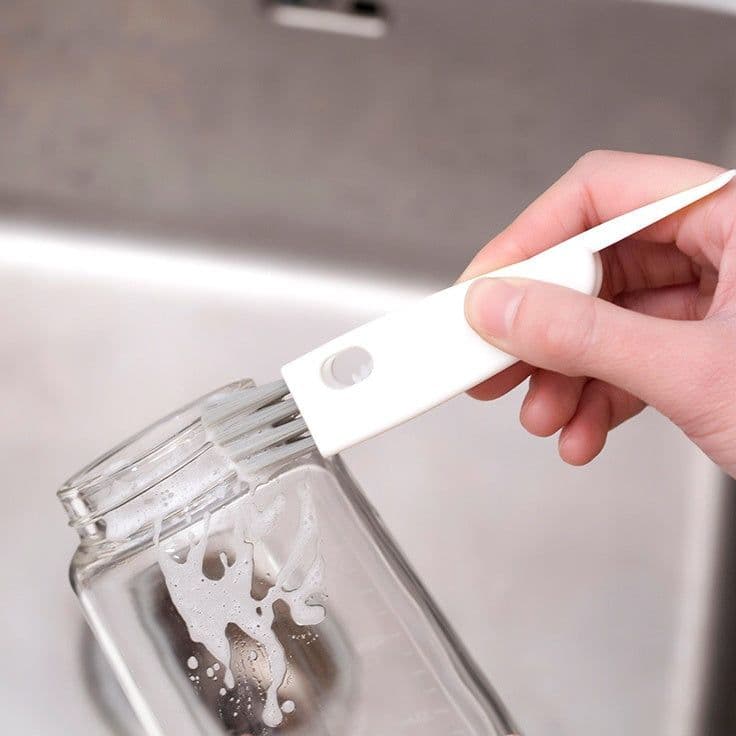 image-Kitchen Three-in-one Cleaning Brush Water Cup Lid Cup