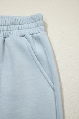 image-Light Grey Half Zip Polo Tee Casual Pant Set
