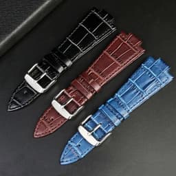 image-12mm Genuine Leather Watch Strap for Tissot PRX - Stylish Replacement Band