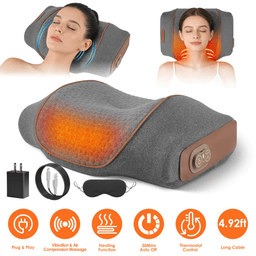 image-3-in-1 Neck Massager Pillow - Memory Foam Heat Therapy