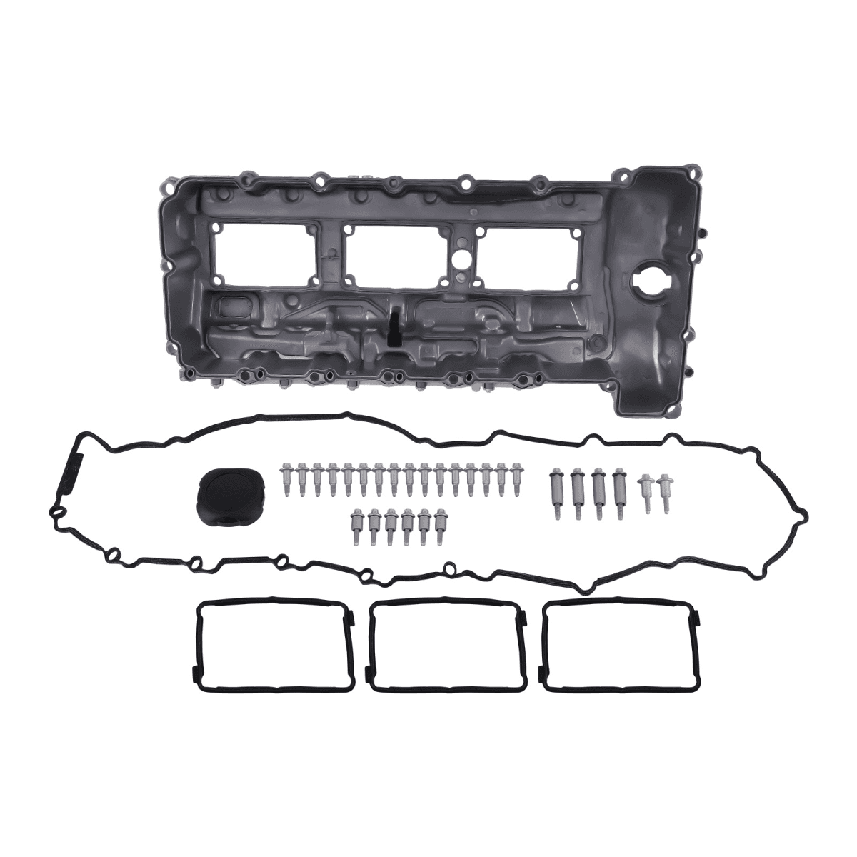 image-Aluminum Valve Cover & Gasket Fit for BMW N55 Engines 3.0L