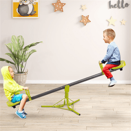 image-Kids 360-Degree Rotating Seesaw, Plastic & Iron, 70.9"x26.4"x27.6", 154LBS