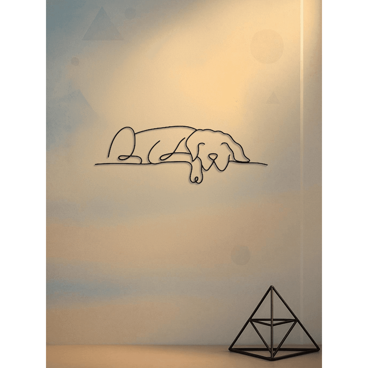 image-Black Iron Dog Silhouette Wall Art - Pet Memorial