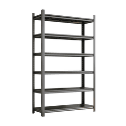 image-Garage Storage Rack 6-Tier Metal Shelves Black