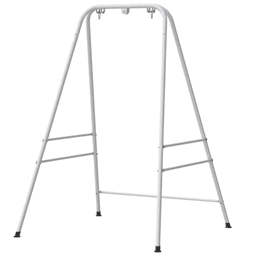 image-Hammock Chair Stand - Minimalist White, 330 lbs Support, 54.3" L x 50.8" W x 72" H