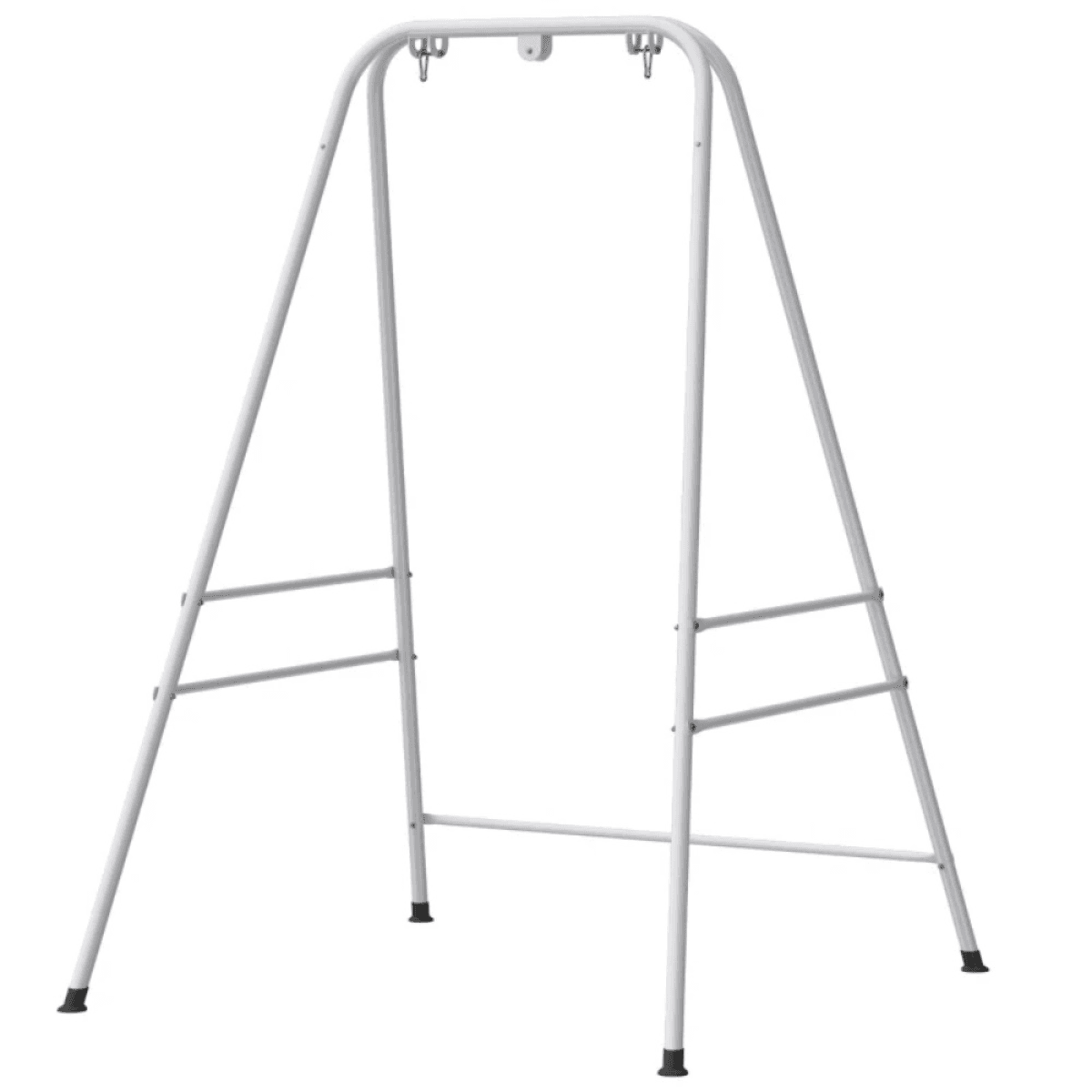 image-Hammock Chair Stand - Minimalist White, 330 lbs Support, 54.3" L x 50.8" W x 72" H