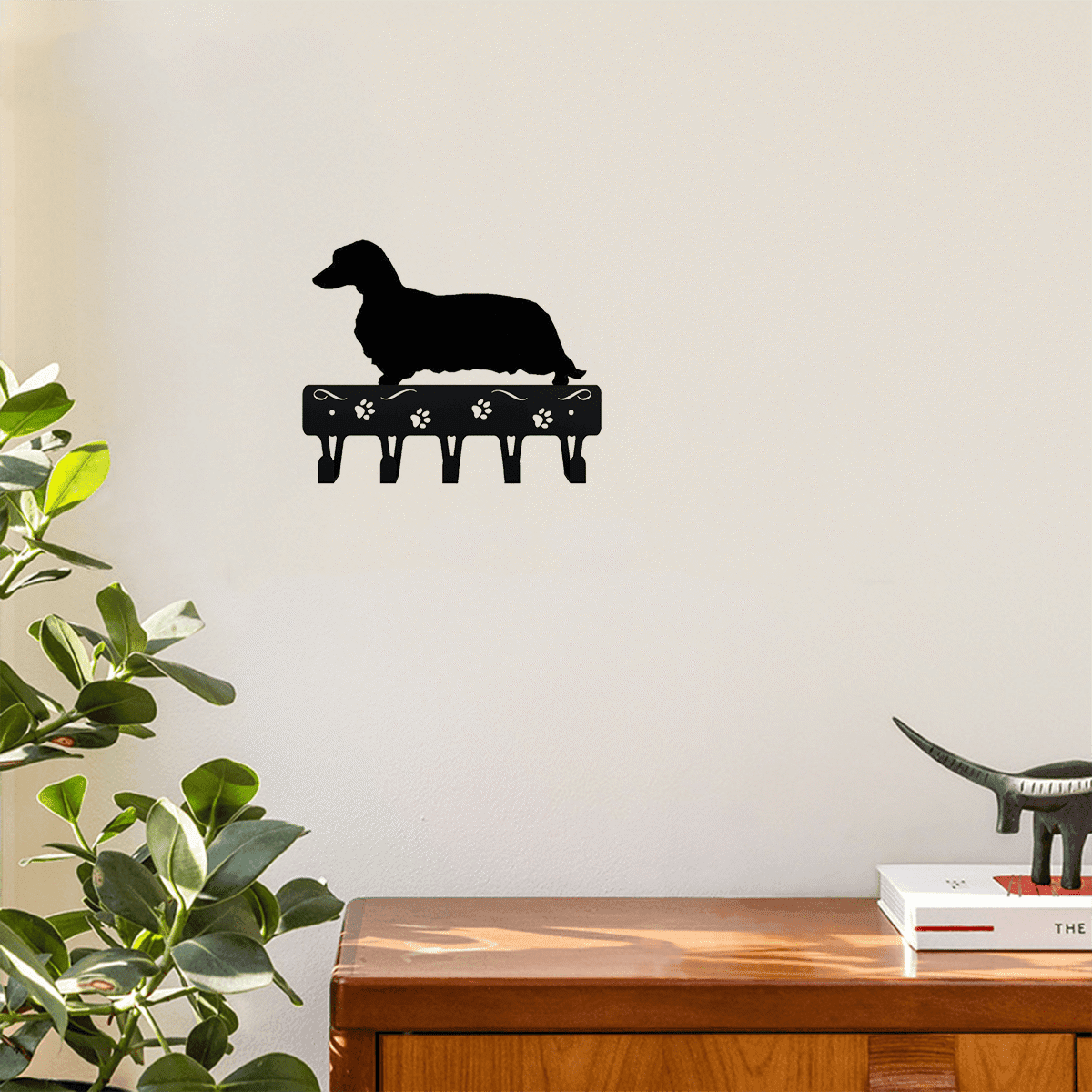 image-CIFbuy Metal Dog Key Holder 6" Wall Organizer Black