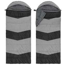 image-Heated Rectangular Sleeping Bag - USB, Waterproof, Gray - Multi-Zone Heating