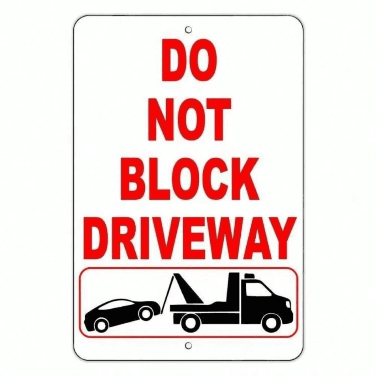 image-Vintage Decorative Driveway Warning Sign - Metal with Scrollwork 20x12cm