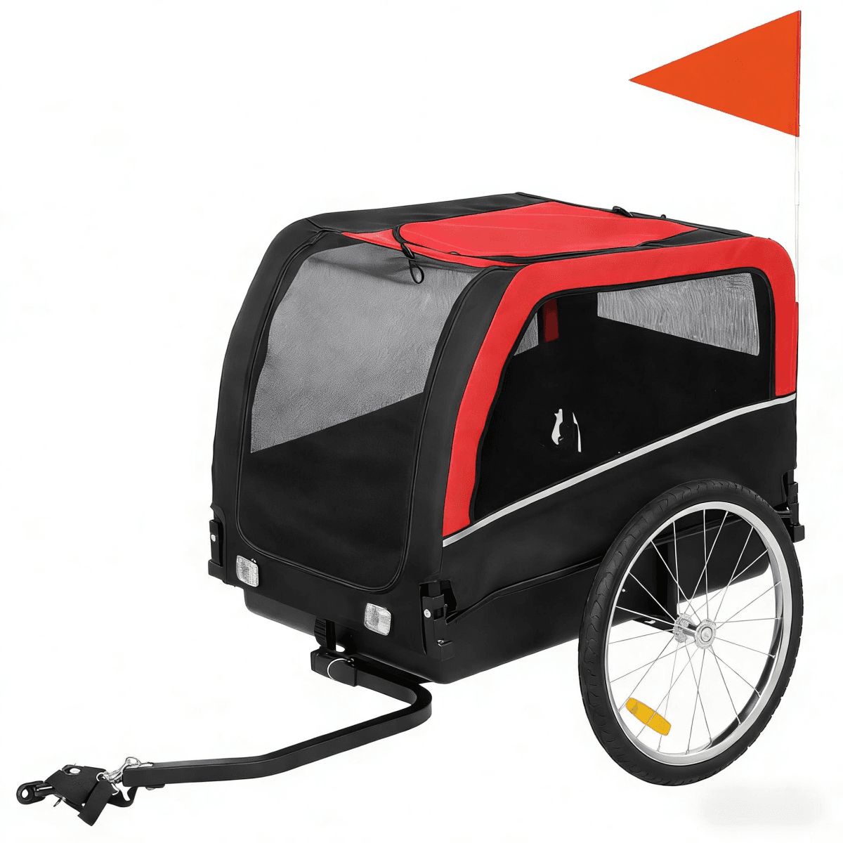 image-Dog Bike Trailer - Durable Steel Frame, 20" Wheels, Easy Assembly